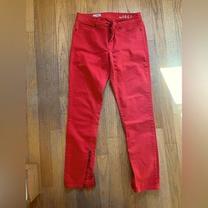 Burnt orange skinny jeans